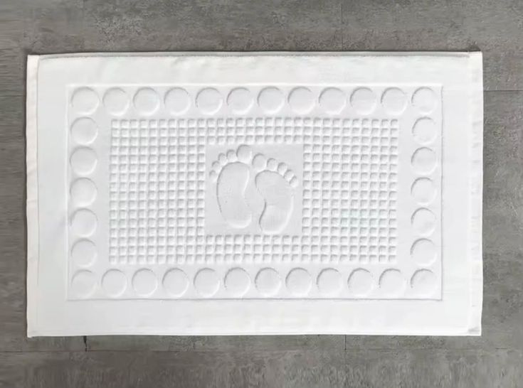 Premium 100% Cotton 350g Floor Towel Mat | 50x80cm White