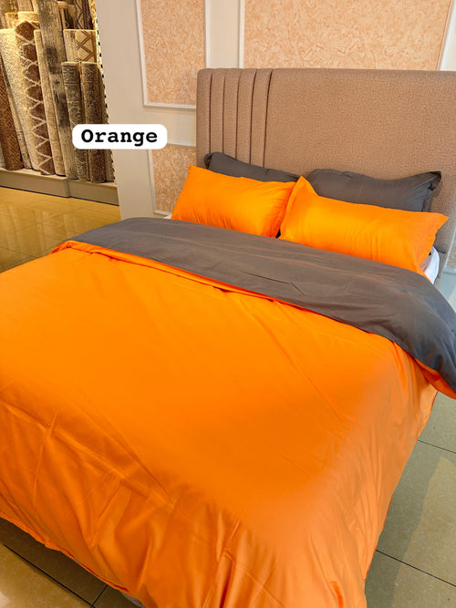 Double-Sided Dual Color Duvet Cover Set | 6-Piece Bedding 6x6 6x7