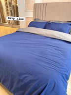 Double-Sided Dual Color Duvet Cover Set | 6-Piece Bedding 6x6 6x7