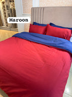 Double-Sided Dual Color Duvet Cover Set | 6-Piece Bedding 6x6 6x7