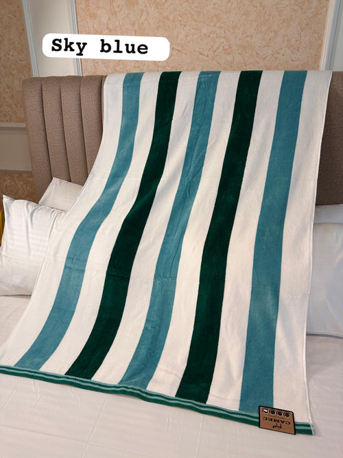 Cabana Striped 100% Cotton Beach & Bath Towel | 90x150cm