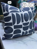 Modern Geometric Chenille Throw Pillow Cover Collection (45x45cm)