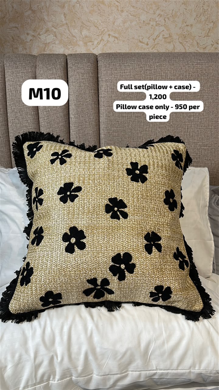 Floral Woven Boho Throw Pillow Covers Collection (45x45cm)