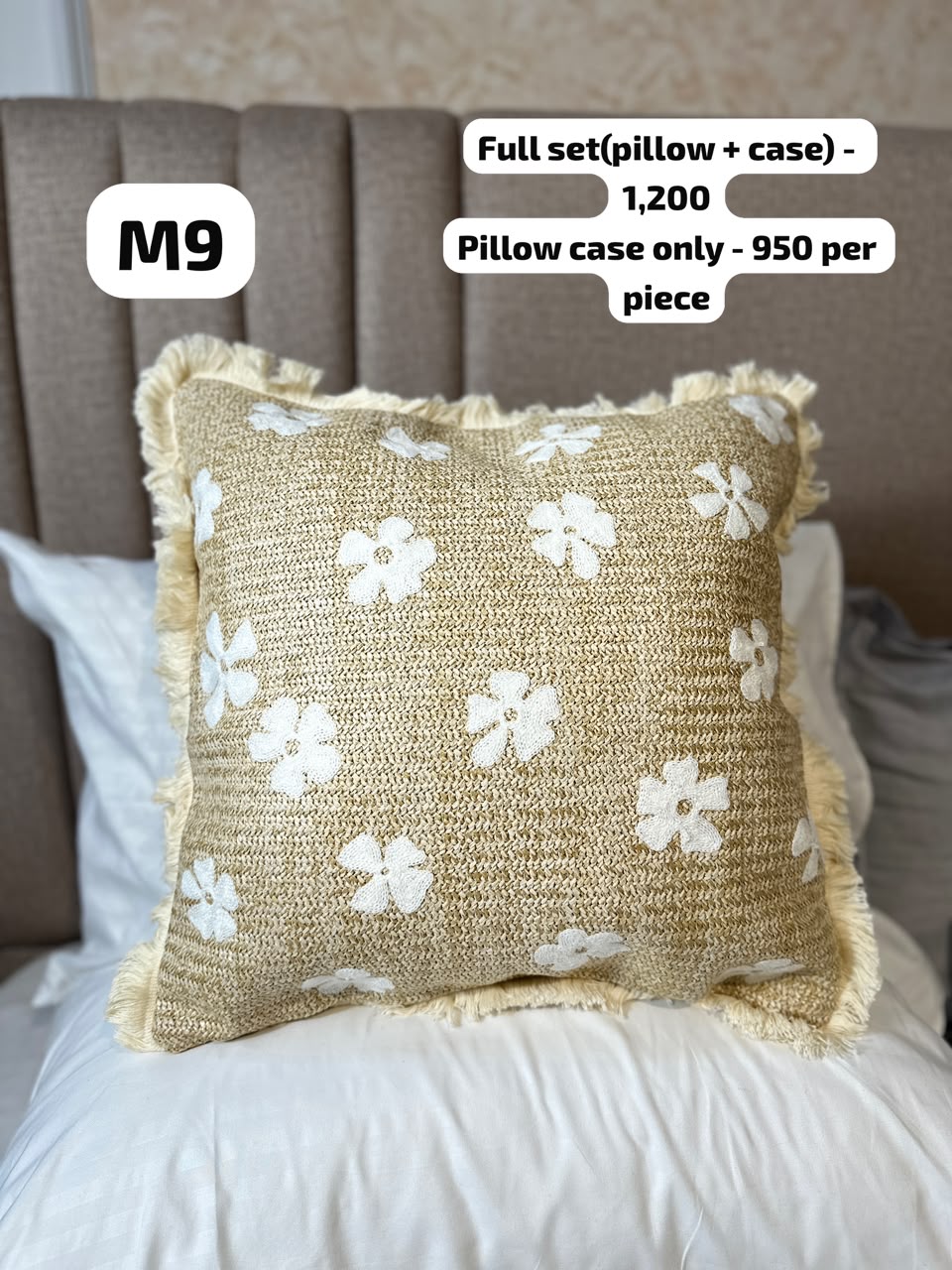 Floral Woven Boho Throw Pillow Covers Collection (45x45cm)