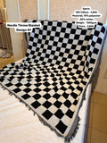 Checkered Nordic Woven Throw Blanket (180x230cm)