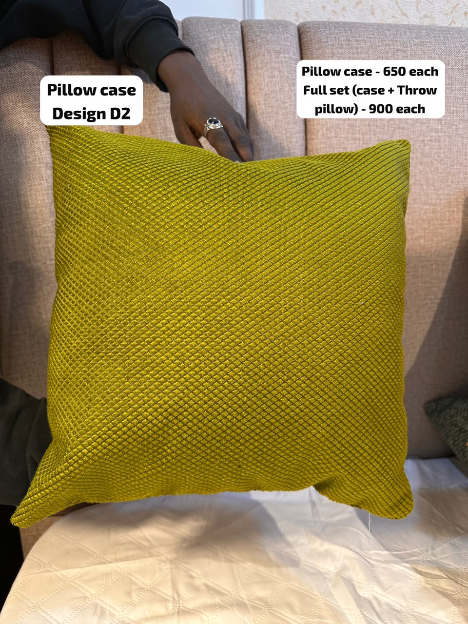 Premium Diamond Waffle-Knit Throw Pillow Cover  Collection (45x45cm)
