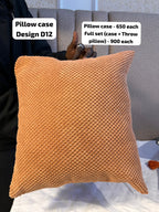 Cozy Popcorn Knit Bobble Throw Pillow Cover Collection (45x45cm)