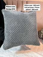 Cozy Popcorn Knit Bobble Throw Pillow Cover Collection (45x45cm)