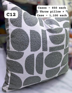 Modern Geometric Chenille Throw Pillow Cover Collection (45x45cm)